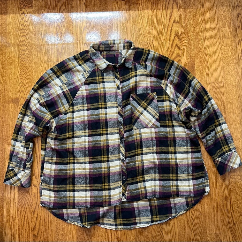 UO BDG Oversized Flannel Button Up